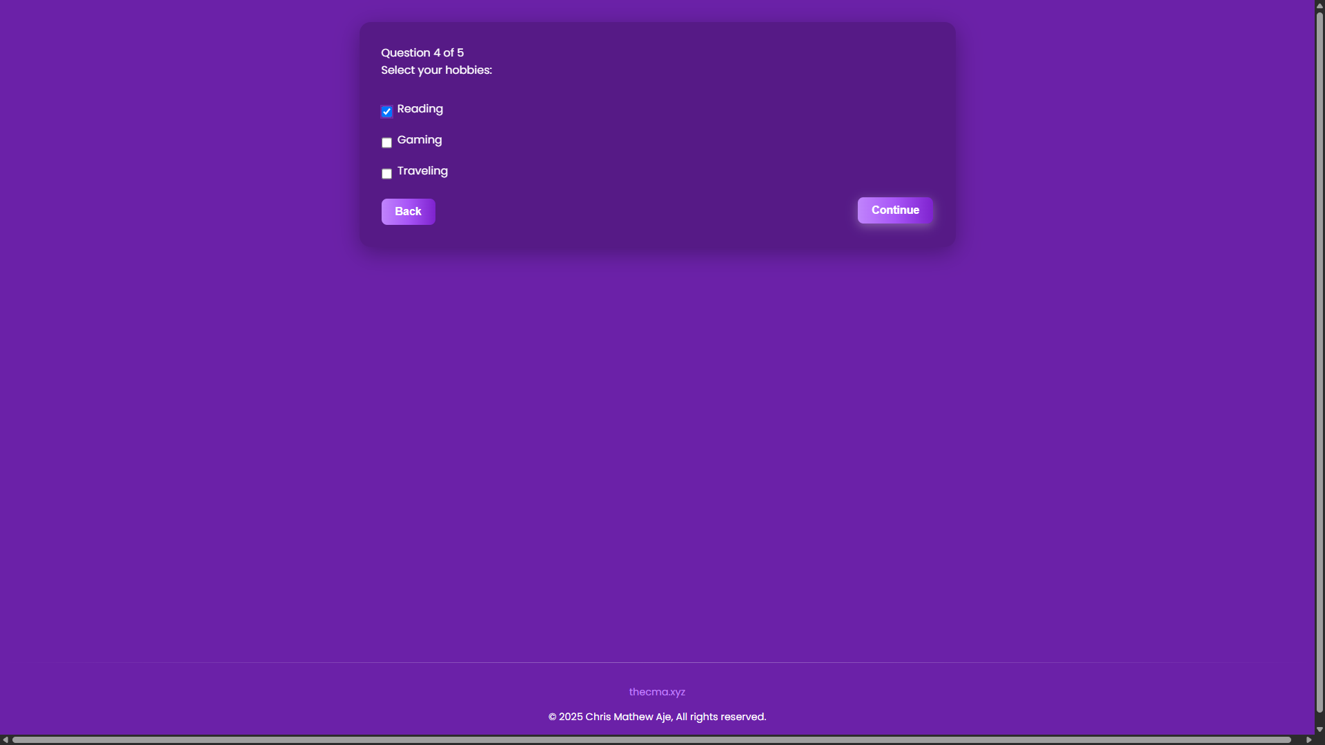 Form Textbox Question